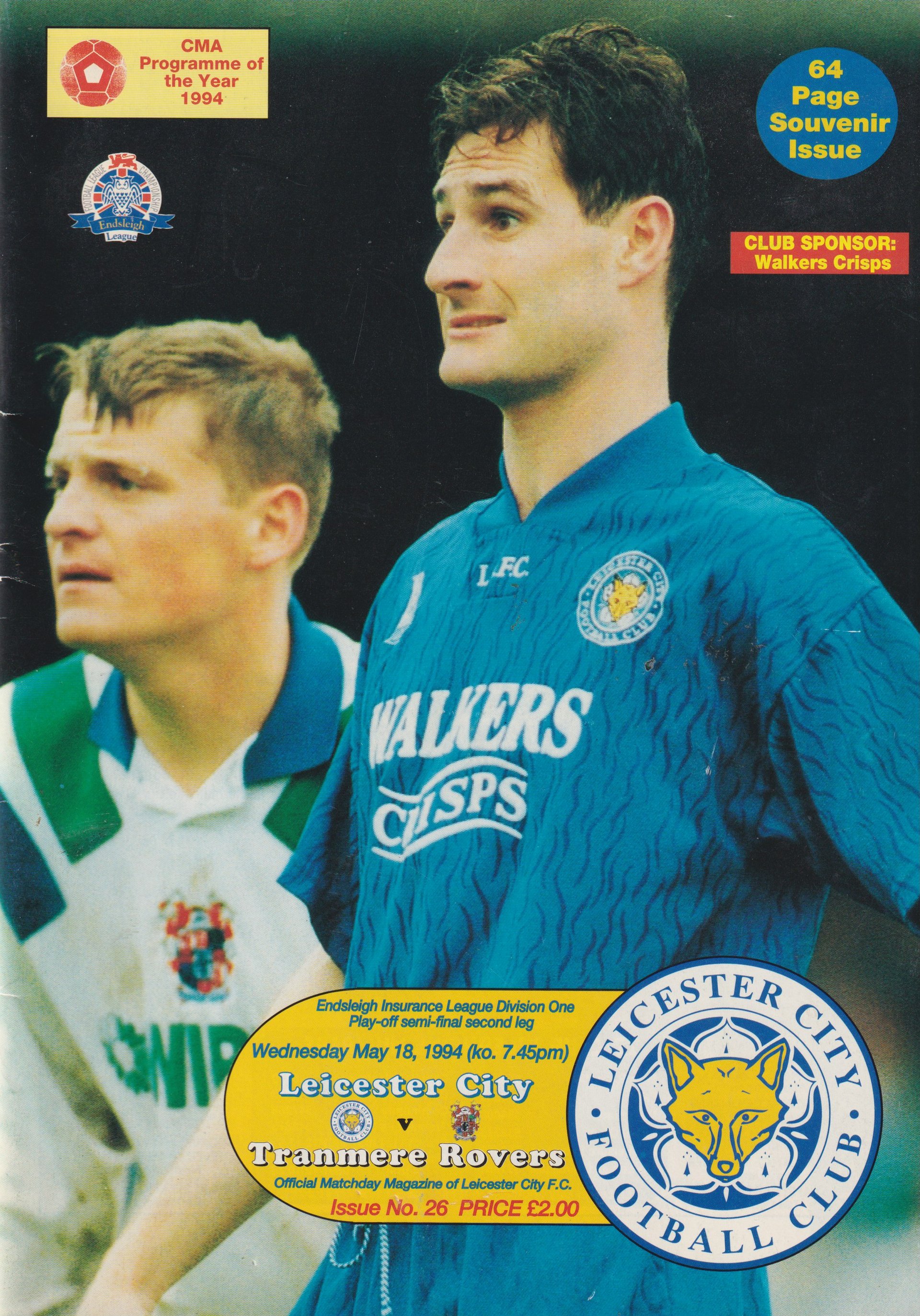Leicester City v Tranmere Rovers match programme